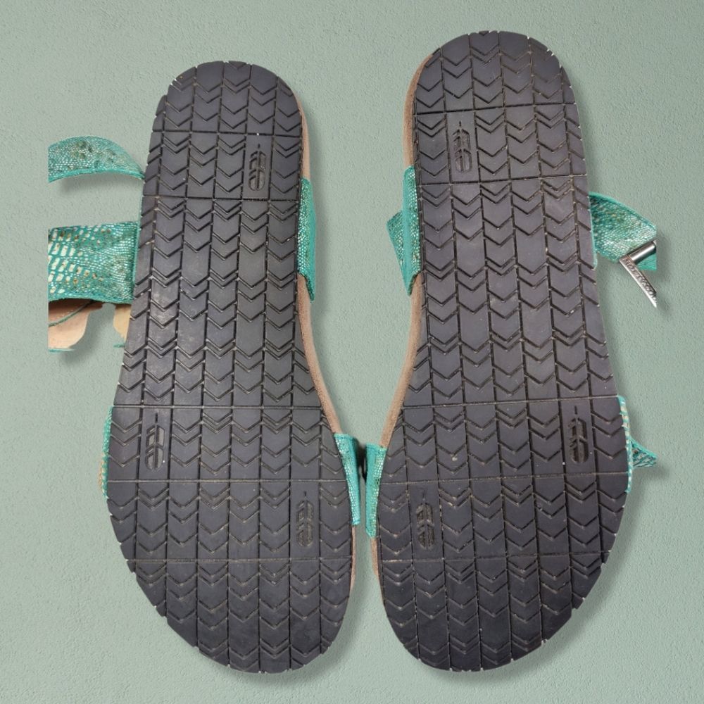 REVITALIGN JADE LEATHER ANKLE WRAP SANDALS - Picture 6 of 7